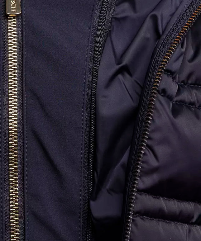Yes Zee Blue Polyester Women Jacket