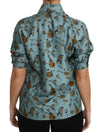 Dolce & Gabbana Multicolor Musical Instruments Silk Short sleeve Shirt