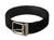 Dolce & Gabbana Black Velvet Silver Logo Engraved Metal Buckle Belt