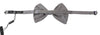 Dolce & Gabbana Bow Tie Men Silver Gray Silk Adjustable Neck Papillon