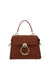 Chloé Elegant Sepia Brown Calfskin Shoulder Handbag