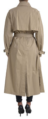 Dolce & Gabbana Khaki Double Breasted Trench Coat Jacket
