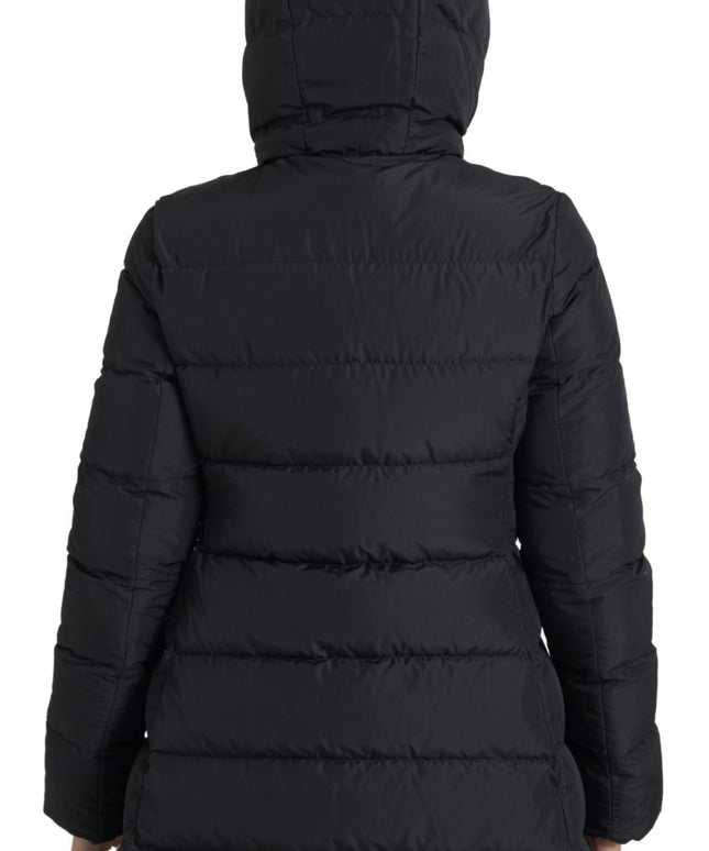 Dolce & Gabbana Black Polyester Hooded Reversible Jacket