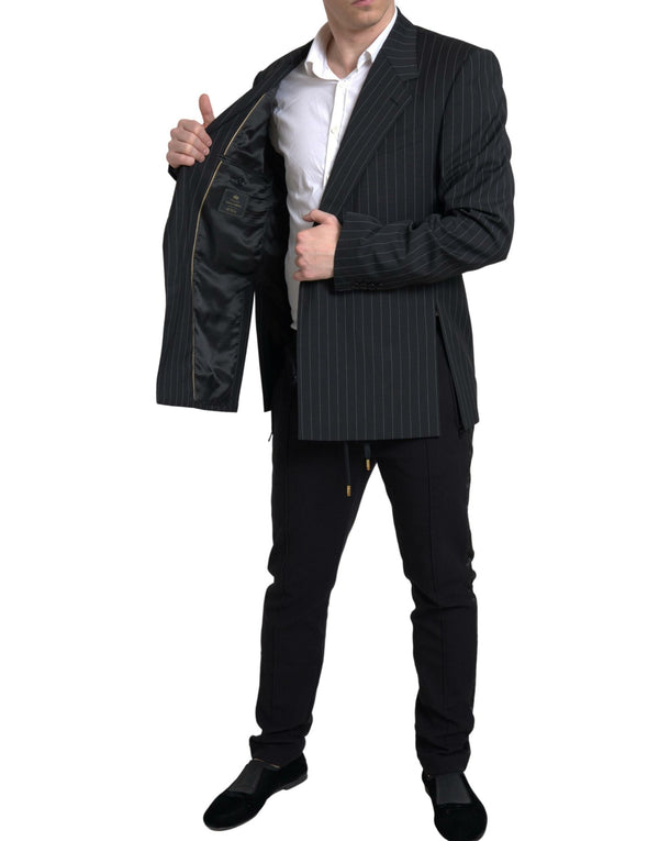 بليزر دولتشي آند غابانا سيسيليا ذو الخطوط السوداء وصدر واحد