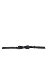 Dolce & Gabbana Black Silk Adjustable Neck Men Papillon Bow Tie