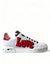Dolce & Gabbana White Love Patch Portofino Classic Sneakers Shoes