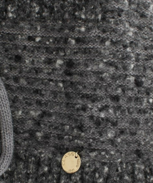Cavalli Gray wool knitted cardigan