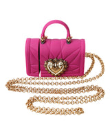 Dolce & Gabbana Pink Silicone Devotion Heart Bag Gold Chain Airpods Case