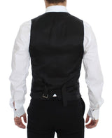 Dolce & Gabbana Blue Wool Formal Dress Vest Gilet