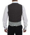 Dolce & Gabbana Gray Polka Dot Dress Vest Gilet Weste