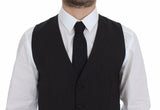 Dolce & Gabbana Gray Wool Stretch Dress Vest Jacket Blazer