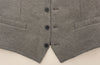 Dolce & Gabbana Gray Cotton Stretch Dress Vest Blazer