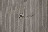 Dolce & Gabbana Black Striped Wool Single Breasted Vest