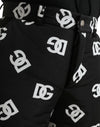 بنطال واسع الساق بطبعة شعار DG من Dolce &amp; Gabbana باللون الأسود