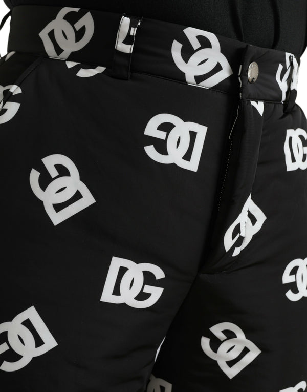 بنطال واسع الساق بطبعة شعار DG من Dolce &amp; Gabbana باللون الأسود
