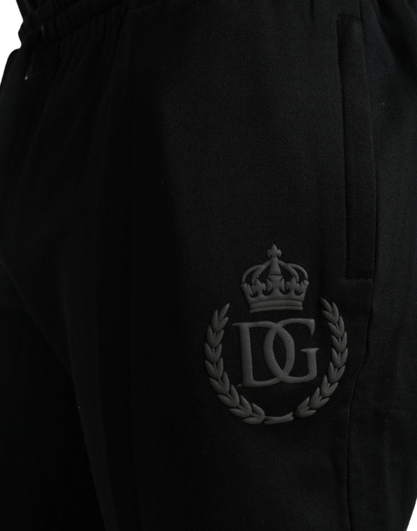 بنطلون رياضي رجالي من Dolce &amp; Gabbana أسود من القطن بشعار