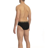 Cavalli Class Black Cotton Men's Briefs Pair