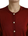 Dolce & Gabbana Multicolor Cardigan Color Block Silk Crewneck Sweater