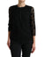 Dolce & Gabbana Black STAFF Blouse Floral Lace Nylon Top