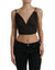 Dolce & Gabbana Brown Viscose Plunging V-neck Cropped Tank Top