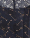 Dolce & Gabbana Blue gold key print silk blouse