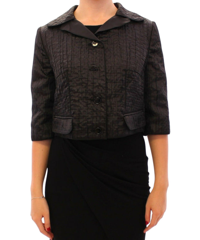 Dolce & Gabbana Black Short Bolero Shrug Jacket Coat