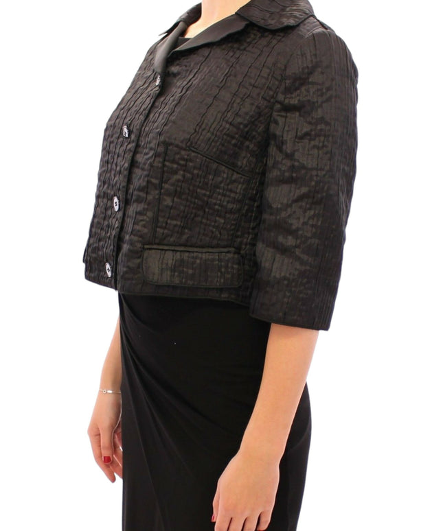 Dolce & Gabbana Black Short Bolero Shrug Jacket Coat
