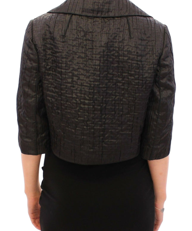 Dolce & Gabbana Black Short Bolero Shrug Jacket Coat