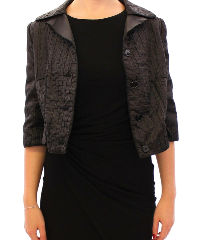 Dolce & Gabbana Black Short Bolero Shrug Jacket Coat