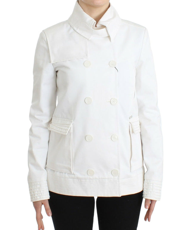 GF Ferre White Double Breasted Jacket Coat Blazer