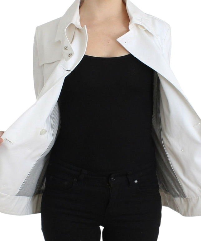 GF Ferre White Double Breasted Jacket Coat Blazer
