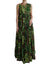 Dolce & Gabbana Green Banana Leaf Sleeveless Long Maxi Dress