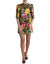 Dolce & Gabbana Multicolor Tiger Floral Print Shift Mini Dress
