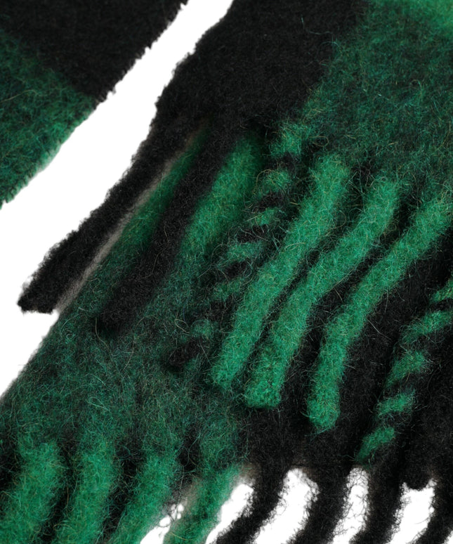 Dolce & Gabbana Black Green Buffalo Check Poncho Coat Jacket