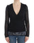 Ermanno Scervino Black Wool Blend Stretch Long Sleeve Sweater