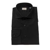 Bagutta Black Cotton Men's Slim Shirt