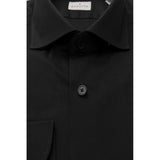 Bagutta Black Cotton Men's Slim Shirt