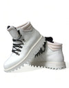 حذاء Dolce &amp; Gabbana أبيض Vulcano Trekking Ankle Boots