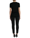 Dolce & Gabbana Black Wool Short Sleeves Crewneck Top T-shirt