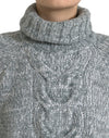 Dolce & Gabbana Gray Cashmere Turtle Neck Pullover Sweater