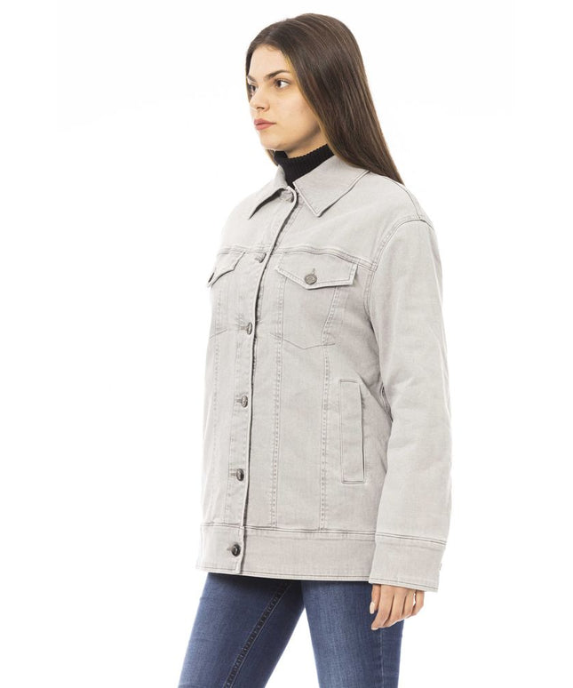 Jacob Cohen Gray Cotton Women Jacket