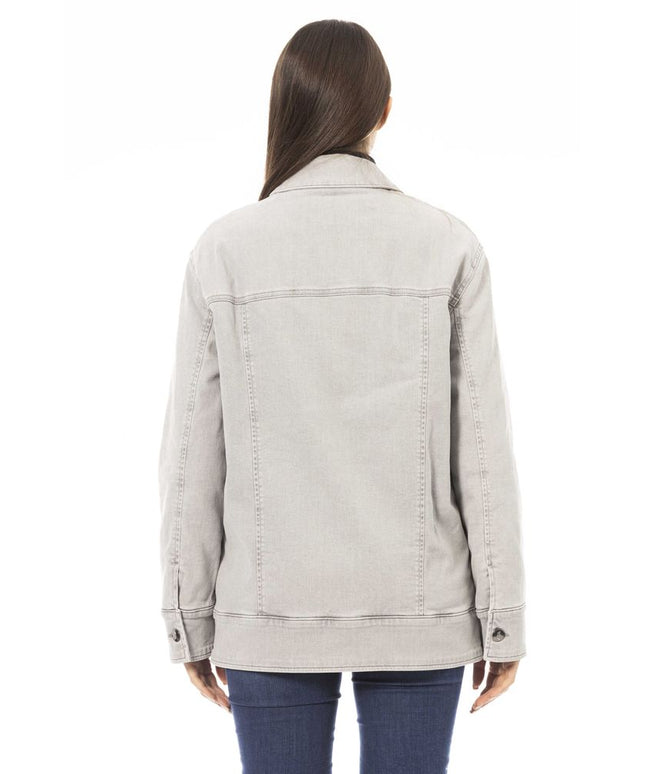 Jacob Cohen Gray Cotton Women Jacket