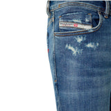 Diesel Blue Cotton Men Skinny Jean