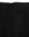 Dolce & Gabbana Black Wool High Waist Pencil Cut Midi Skirt