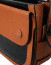Balenciaga Black Brown Exotic Skin Leather Shoulder Camera Purse Bag