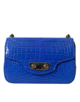 Balenciaga Blue Exotic Leather Neo Classic Purse Shoulder Handbag Bag
