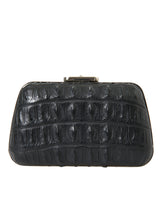 Balenciaga Black Exotic Skin Leather Shoulder Crossbody Box Clutch Bag