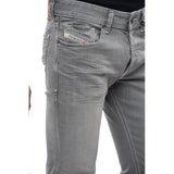 Diesel Gray Cotton Men Skinny Jean