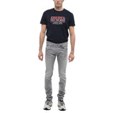 Diesel Gray Cotton Men Skinny Jean