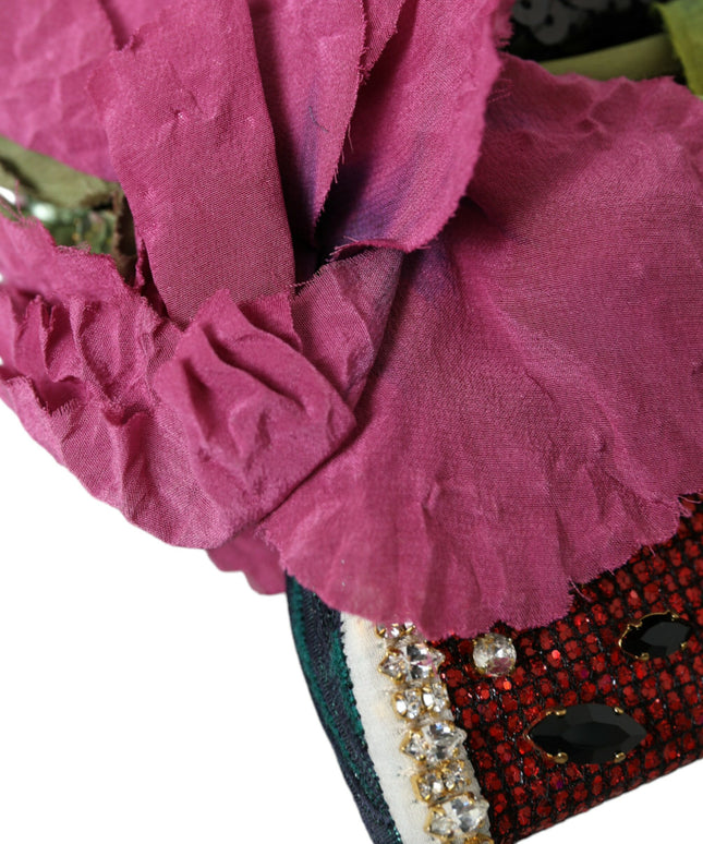 Dolce & Gabbana Red Watermelon Cherry Crystal Hairband Statement Diadem
